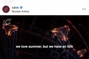 骑士官方IG晒照期待新赛季 评论区高赞评论清一色招募詹姆斯回家
