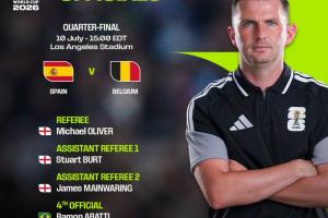 西班牙vs比利时裁判安排：名哨奥利弗执法，第四官员来自巴西